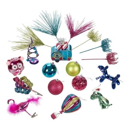 Holiday Time Cool Yule Variety Christmas Tree Ornaments, 28 Count, Limited Edition | Walmart (US)