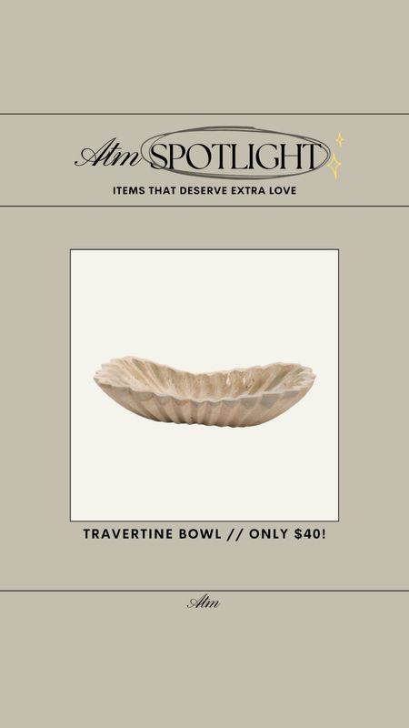 ATM Spotlight - Marshalls Travertine Bowl // only $40! Such a good price!!

deal of the day, affordable home decor, marshalls home finds, budget friendly home decor, travertine bowl, scalloped bowl, scalloped travertine bowl 

#LTKFindsUnder50 #LTKHome #LTKStyleTip
