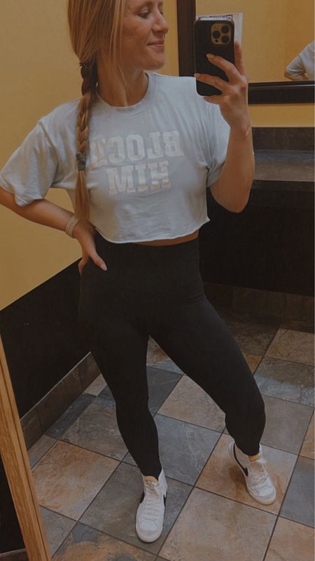 Leg Day Gym Outfit  | Block Him Cropped Tshirt 

#LTKfitness