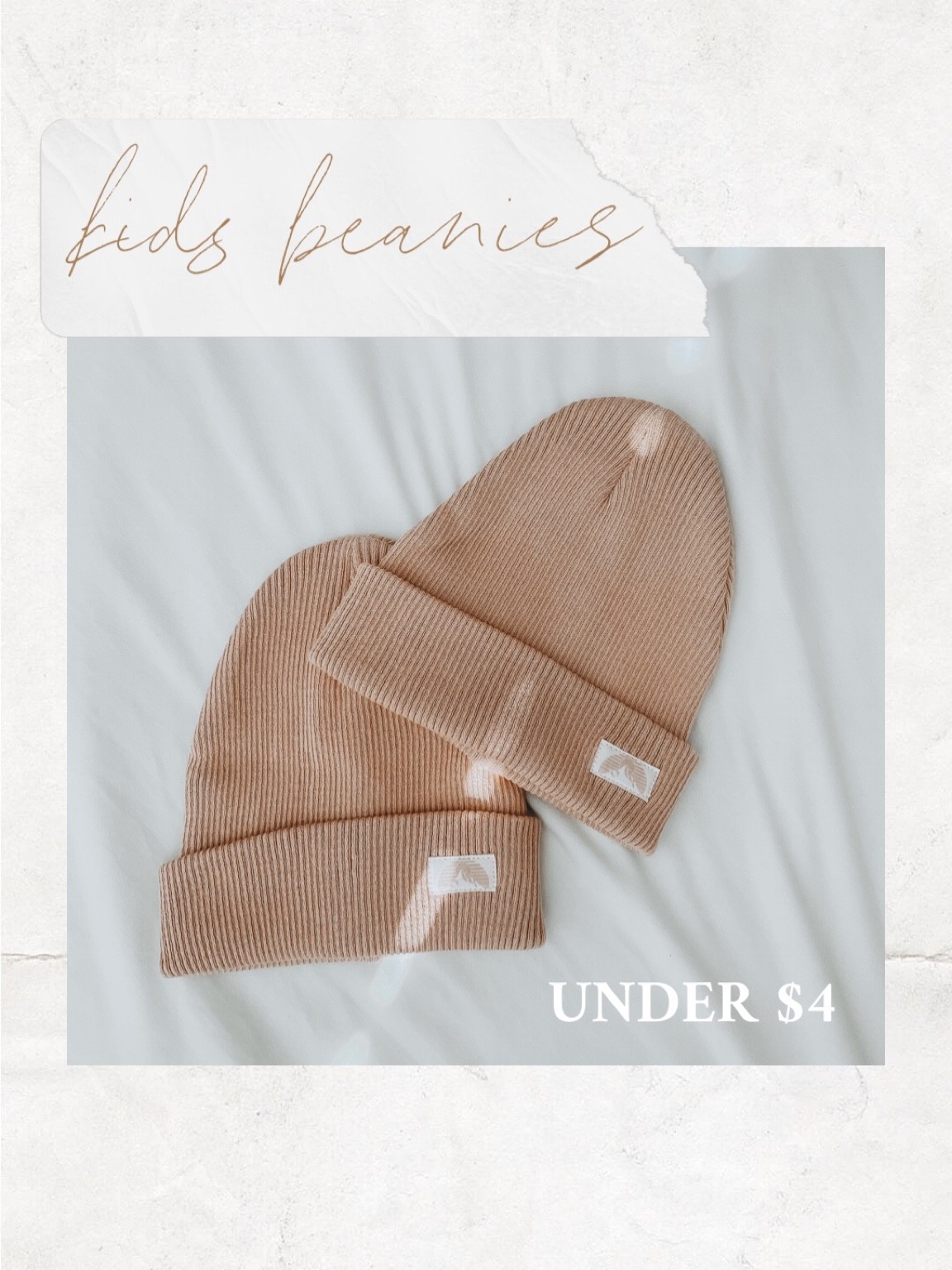 the cutest neutral ribbed beanies under $4 🙌🏼 perfect cozy hat to match your littles fall/winter fits! #LTKGiftGuide

#LTKkids #LTKSeasonal