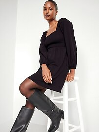 Fit & Flare Long-Sleeve Mini Dress for Women | Old Navy (US)