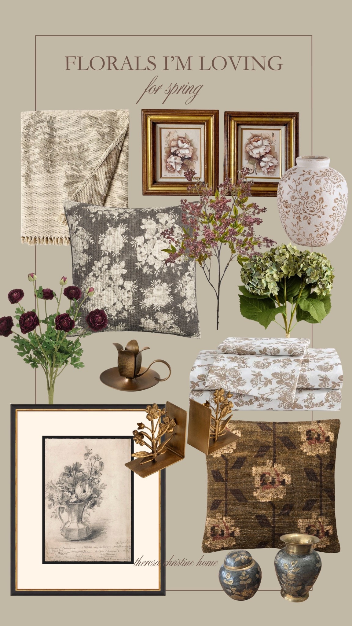 Florals for spring! Moody, neutral, vintage home inspiration 🤎🙌🏻

#LTKSeasonal #LTKHome