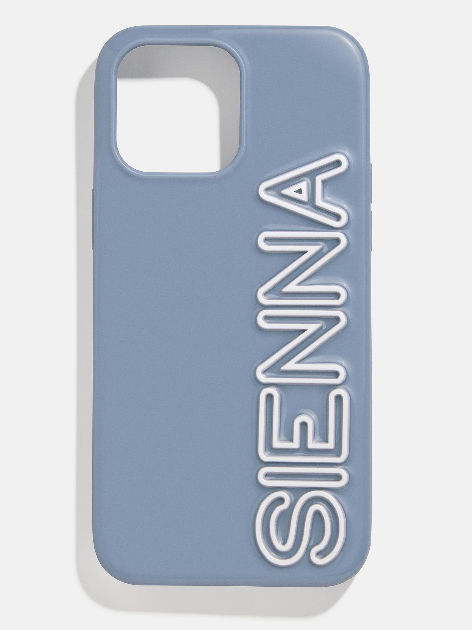 Fine Line Custom iPhone Case - Slate Blue/White | BaubleBar