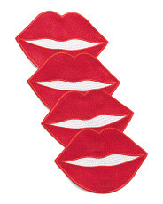 Set Of Four Linen Lip Cocktail Napkins | Marshalls