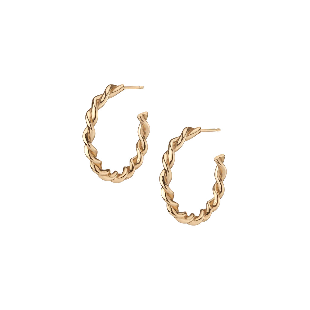 Gold Twist Hoop Earrings | AUrate New York