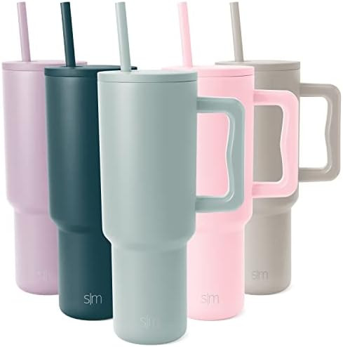 Simple Modern 40 oz Tumbler with Handle and Straw Lid | Insulated Reusable Stainless Steel Water ... | Amazon (US)