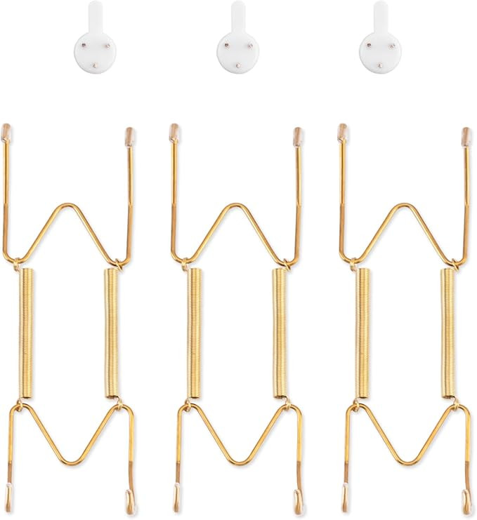 Bilillo 3 Pack Plate Hangers for the Wall, Fits 6-8 inch Decorative Plate | Amazon (US)