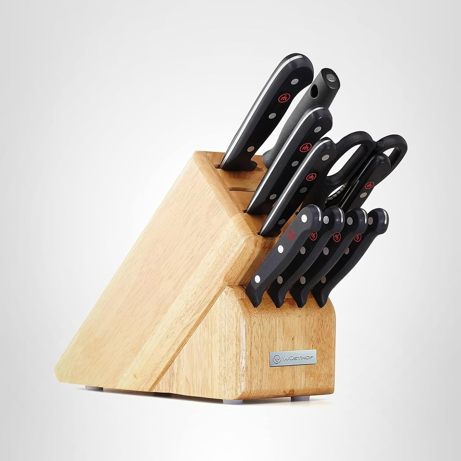 Wüsthof Gourmet 11-Piece Knife Block Set, Beech Wood | Amazon (US)