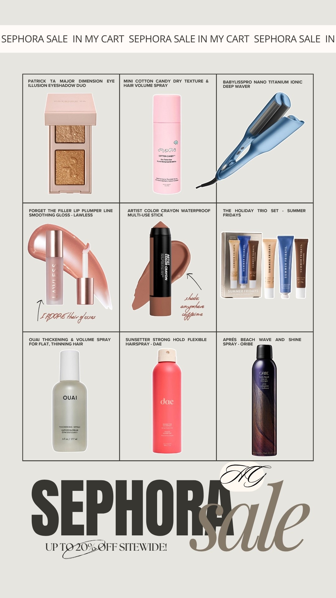 Sephora sale is BACK✨ this is my cart / wish list I’ve been building for a couple weeks now of items I’d love to try! 💄 it’s free to join Sephora’s beauty insider program to access the sale & tiers! Use code EVERYTHING at checkout 🤎

Beauty faves / Sephora sale / makeup / go to staples / gift ideas for her / Holley Gabrielle

#LTKSaleAlert #LTKGiftGuide #LTKBeauty