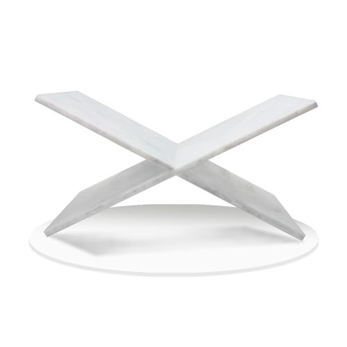 LIZ QNNALY Large Clear Acrylic Book Stand - Perfect for Displaying Open Books on Your Coffee Table - Ideal for Bibles, Cookbooks, Magazines, with a Lucite Paperweight (Marble Pattern) | Amazon (US)