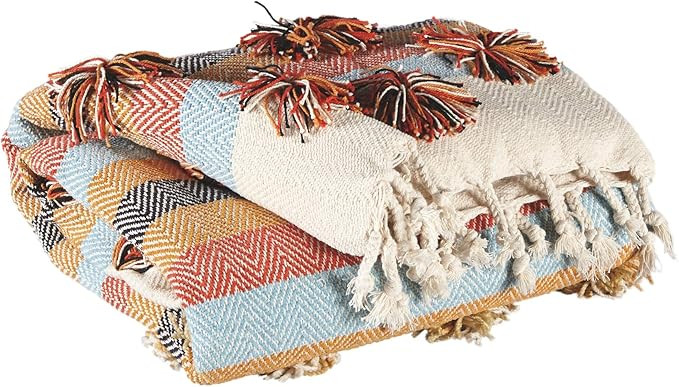Signature Design by Ashley Jacinta Plaid Throw Blanket, 50 x 60 Inches, Multicolored | Amazon (US)