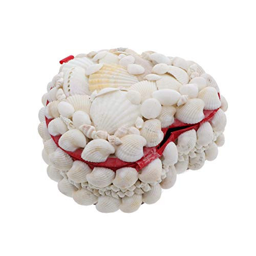 Li'Shay 6 Heart Shape Shell Jewelry Box with Red Lining | Amazon (US)