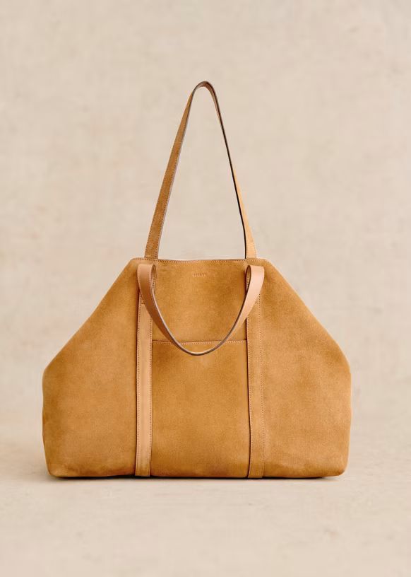 Gabin Bag - Camel - Split cowhide leather - Sézane | Sezane Paris