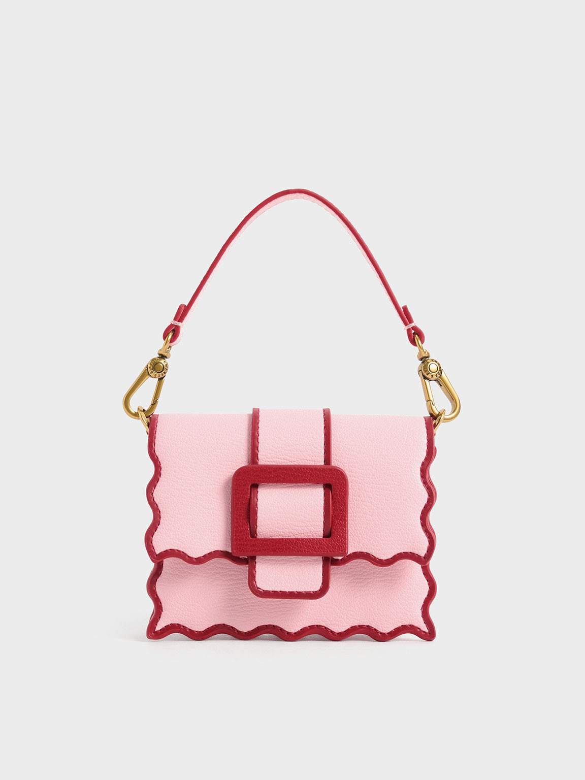 Pink Waverly Scallop-Trim Mini Bag | CHARLES & KEITH | Charles & Keith US