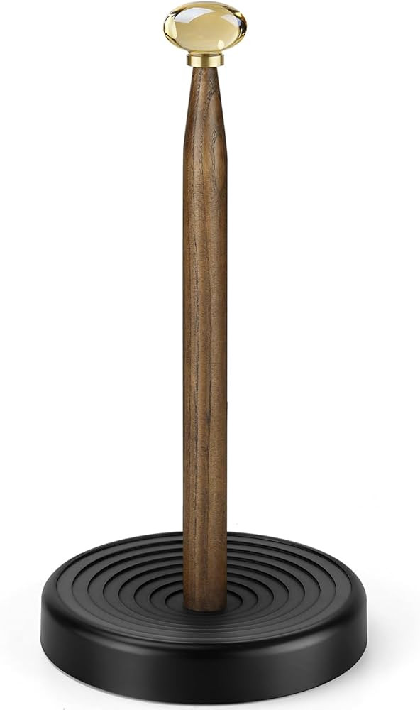 Paper Towel Holder Countertop, BESWEL Paper Towel Holder Stand, Black Weighted Base, Kitchen Towe... | Amazon (US)