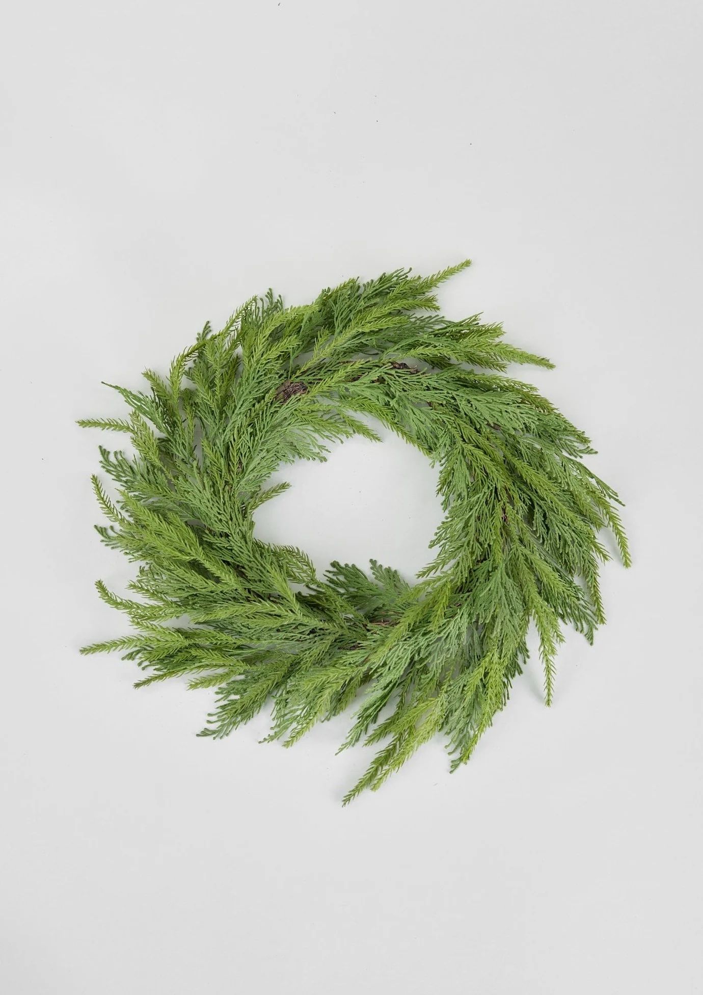 UV Treated Indoor/Outdoor Faux Cedar Wreath - 24" | Afloral
