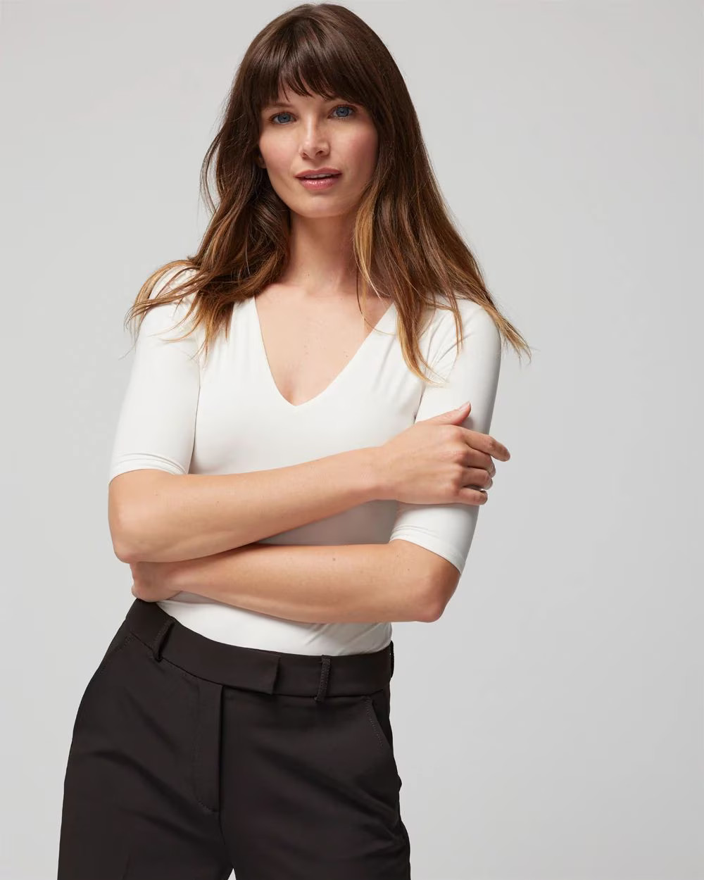 WHBM® FORME Elbow-Sleeve Top | White House Black Market