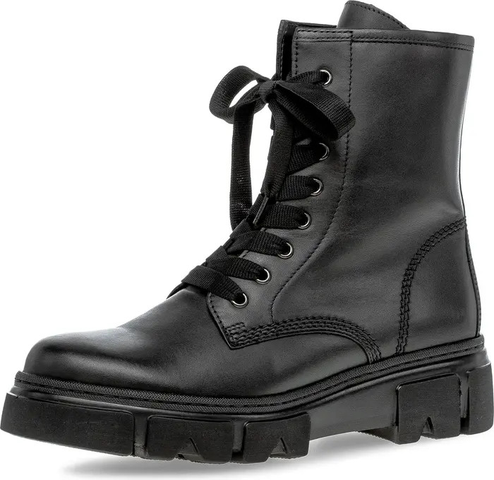 Gabor Leather Combat Boot (Women) | Nordstrom | Nordstrom