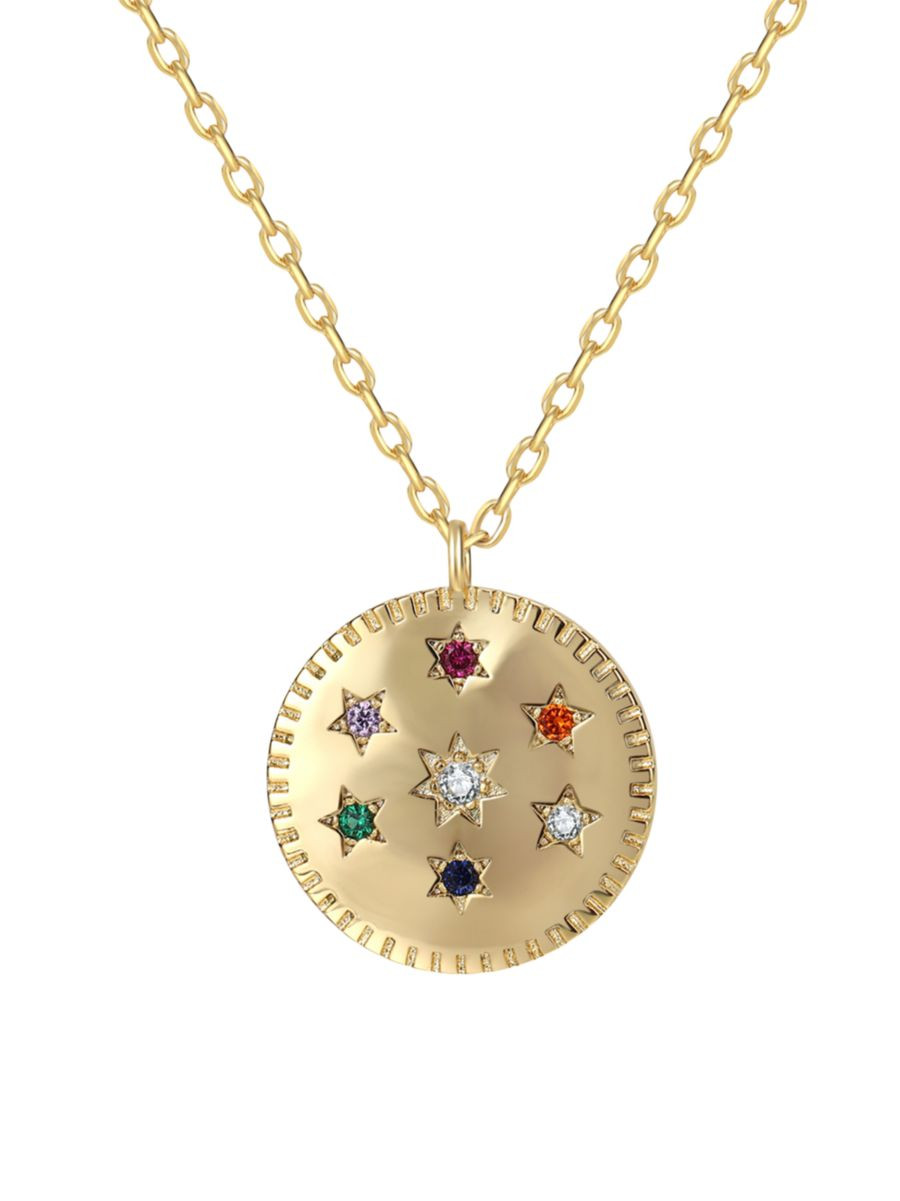 Endless Summer Rainbow Supershine 18K-Gold-Plated & Cubic Zirconia Pendant Necklace | Saks Fifth Avenue