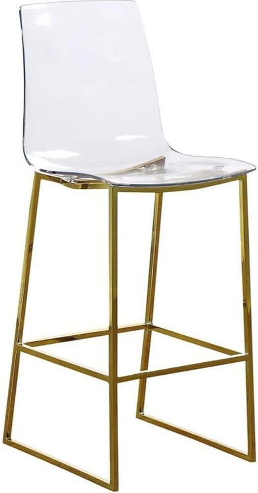 Meridian Furniture Lumen Collection Modern Contemporary Acrylic Counter Stool with Stainless Stee... | Amazon (US)