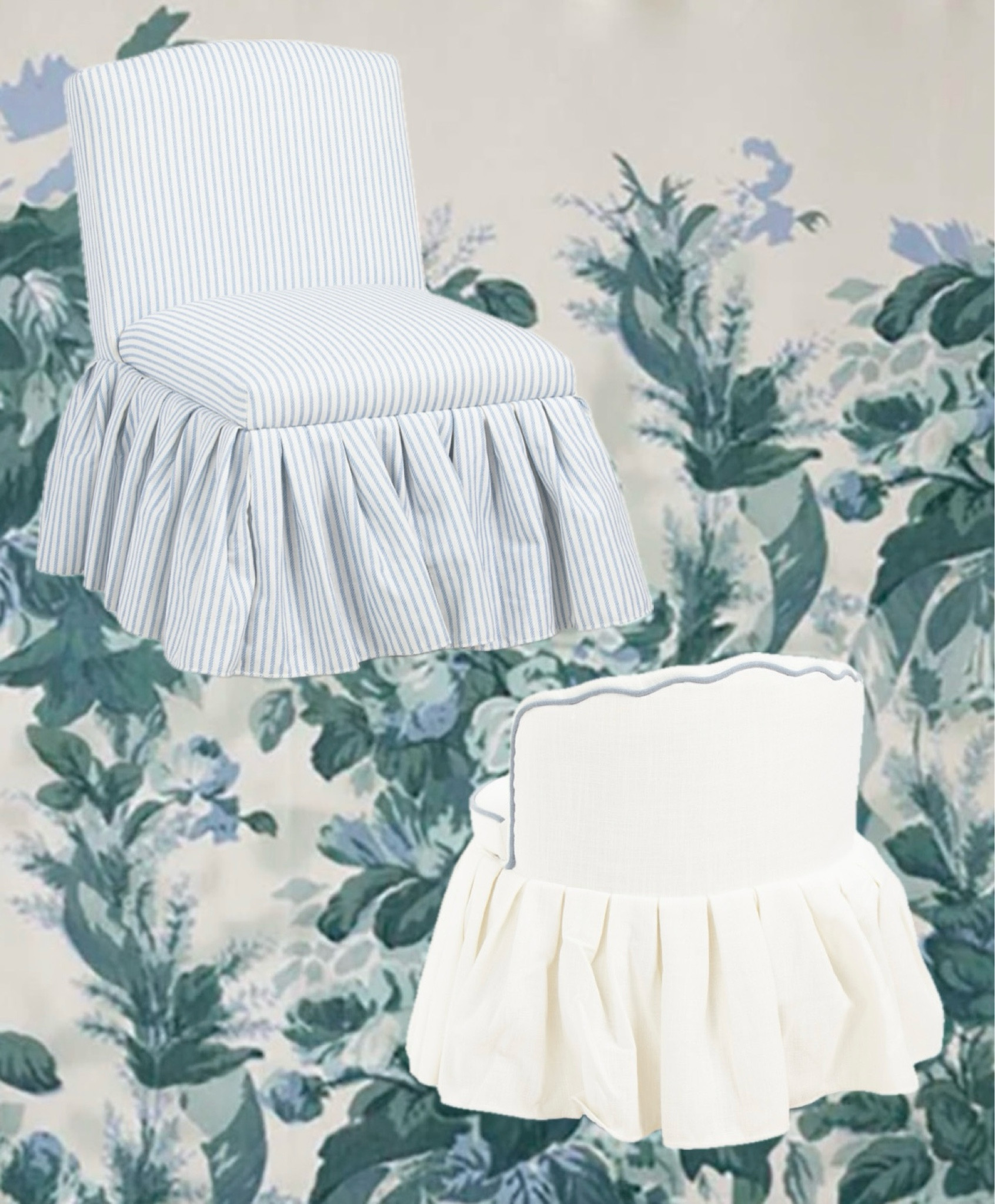 New ruffle bottom chairs 