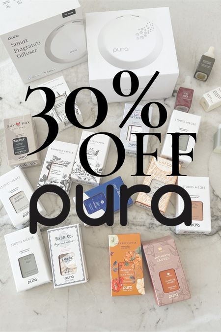 
30% off site wide at Pura for Black Friday! I’ve linked some of my favorite scents below. Would make a great Christmas gift!! 

Black Friday, cyber Monday, Pura, home, fragrance, gift, guide, gifts for her, gifts for the homebody, LAFCO, anthro, Anthropologie, studio McGee, mcgee and co 

#LTKGiftGuide #LTKHoliday #LTKCyberWeek