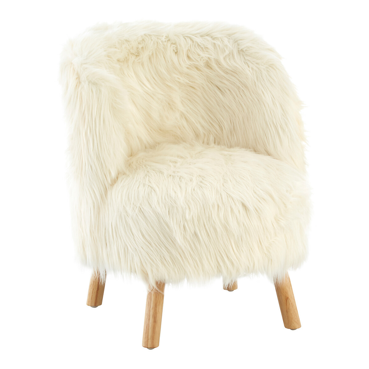 Scandi Inspired Childrens Faux Fur Chair | La Redoute (UK)