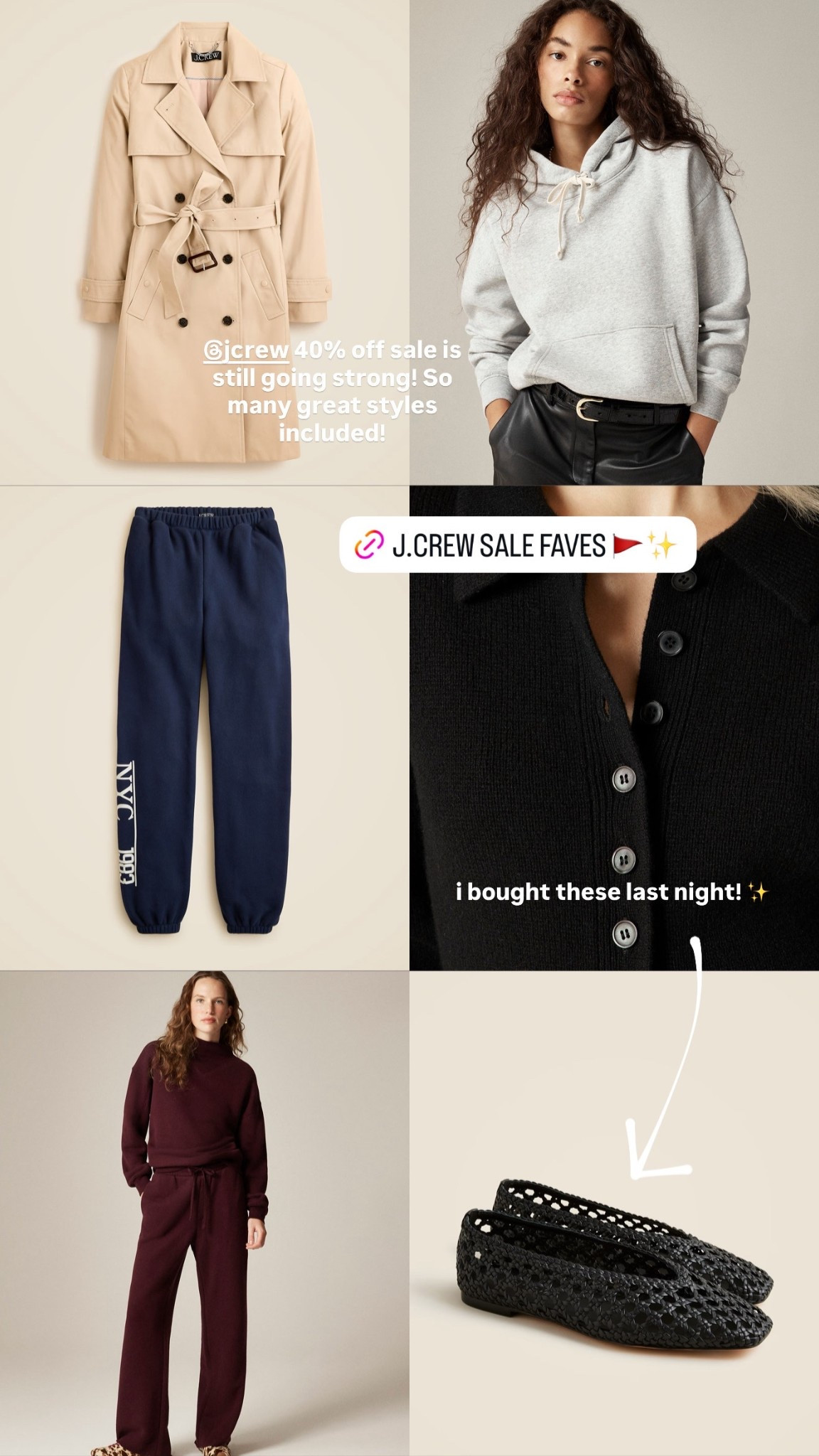 J. Crew’s biggest sale of the Fall. 40% off site wide. Last chance to grab so many great finds. Linking my favorites here 🤩

#LTKFindsUnder100 #LTKFindsUnder50 #LTKSaleAlert