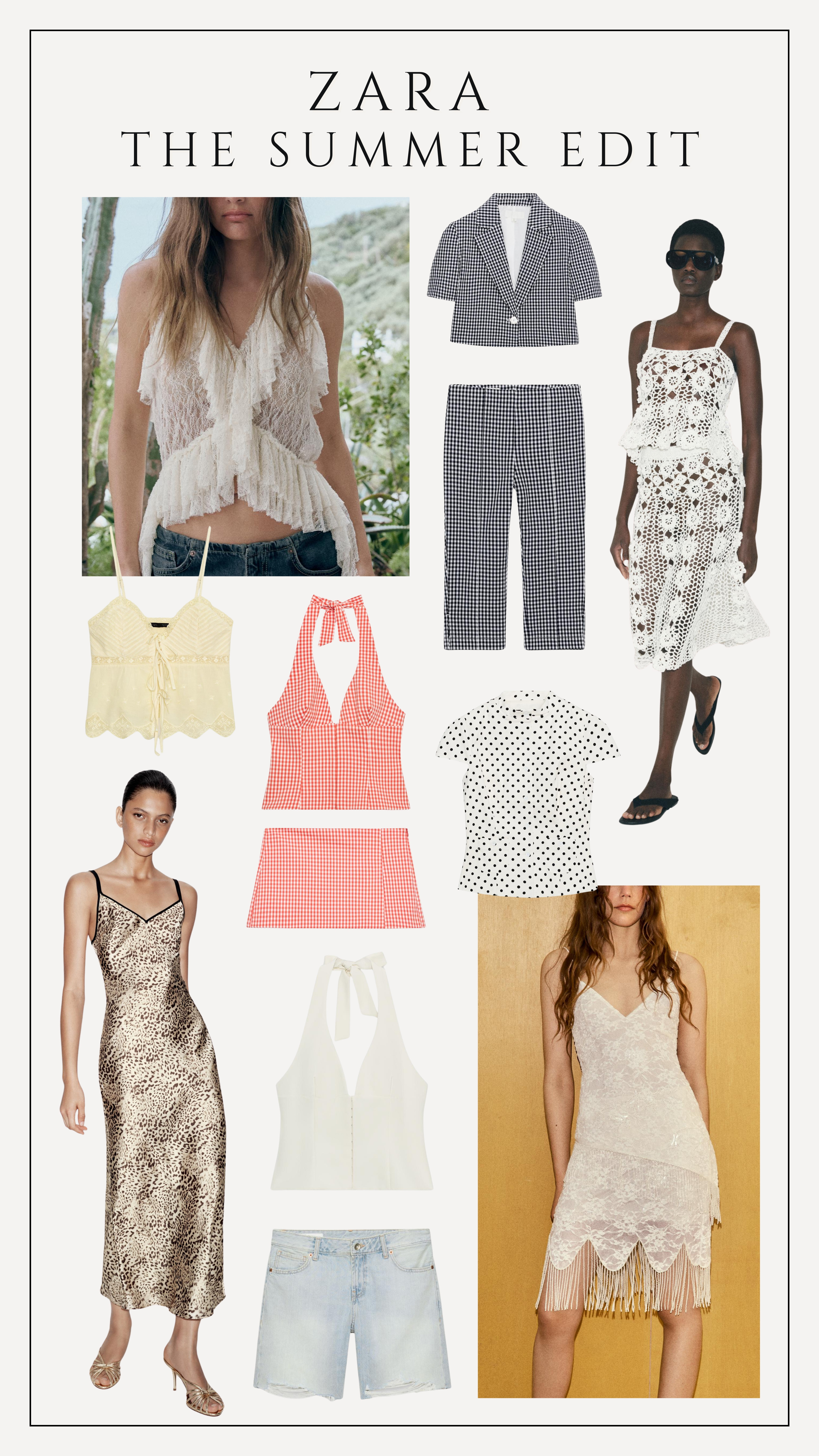 Summer faves from Zara this week 🩵

gingham, capris, coord, matching set, mini skirt, skort, fringe, midi skirt, crochet, ruffles, holiday outfit, warm weather, heatwave, leopard print, maxi dress, satin dress, blouse 

 #LTKuk #LTKsummer #LTKdatenight