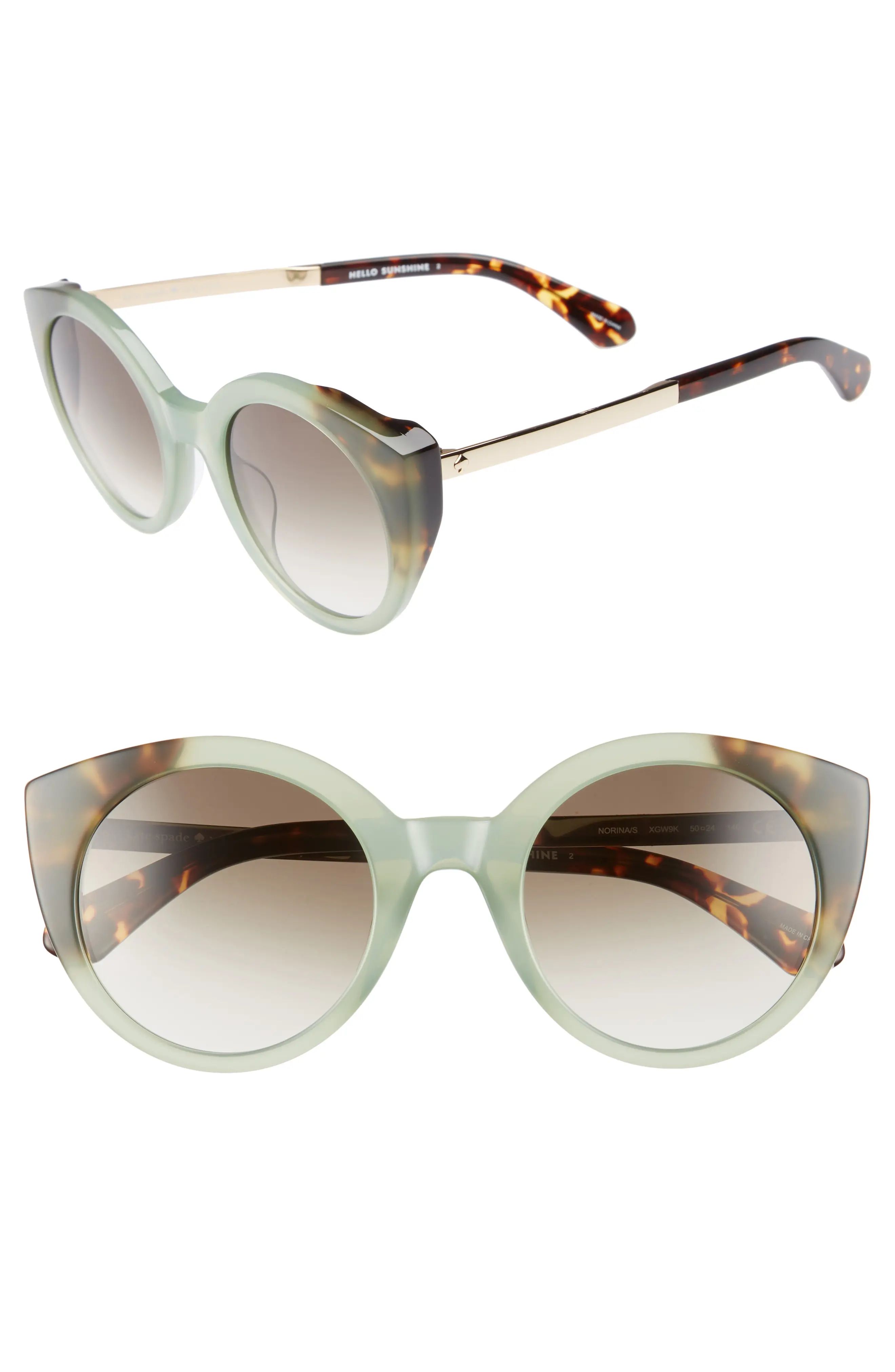 norinas 50mm cat eye sunglasses | Nordstrom