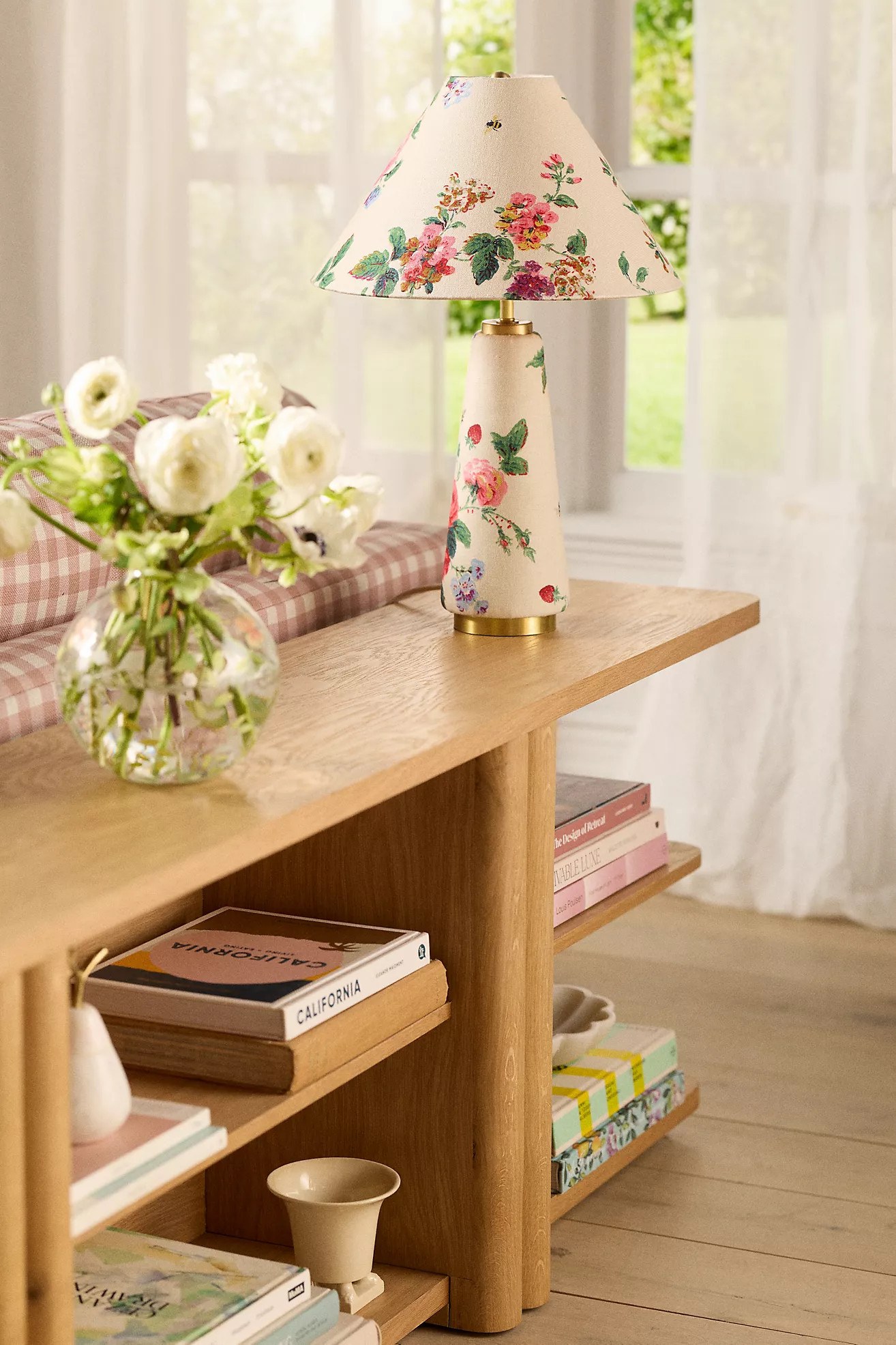 Lulu Printed Fabric Upholstered Empire Table Lamp | Anthropologie (US)