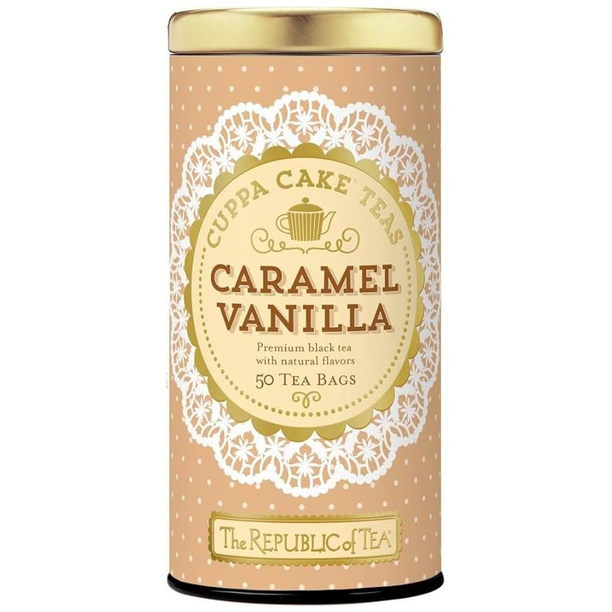 The Republic of Tea - Caramel Vanilla Cuppa Cake, 50 Tea Bags, Blended Fine Black Tea, Gluten-Fre... | Amazon (US)