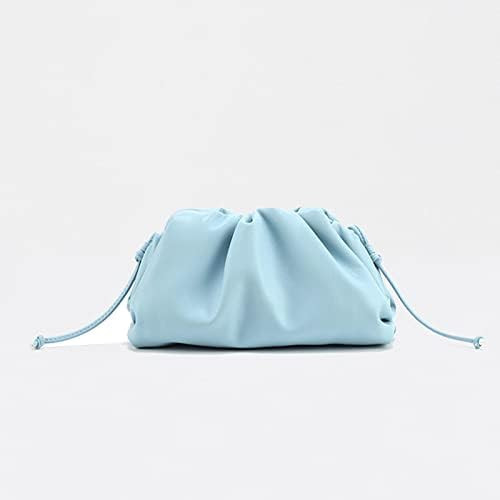 RYLONG Macaron Cloud Handbag Pleated Clips Shoulder Bag Soft Leather Cross-Body Women's Bag Dumpling | Amazon (US)
