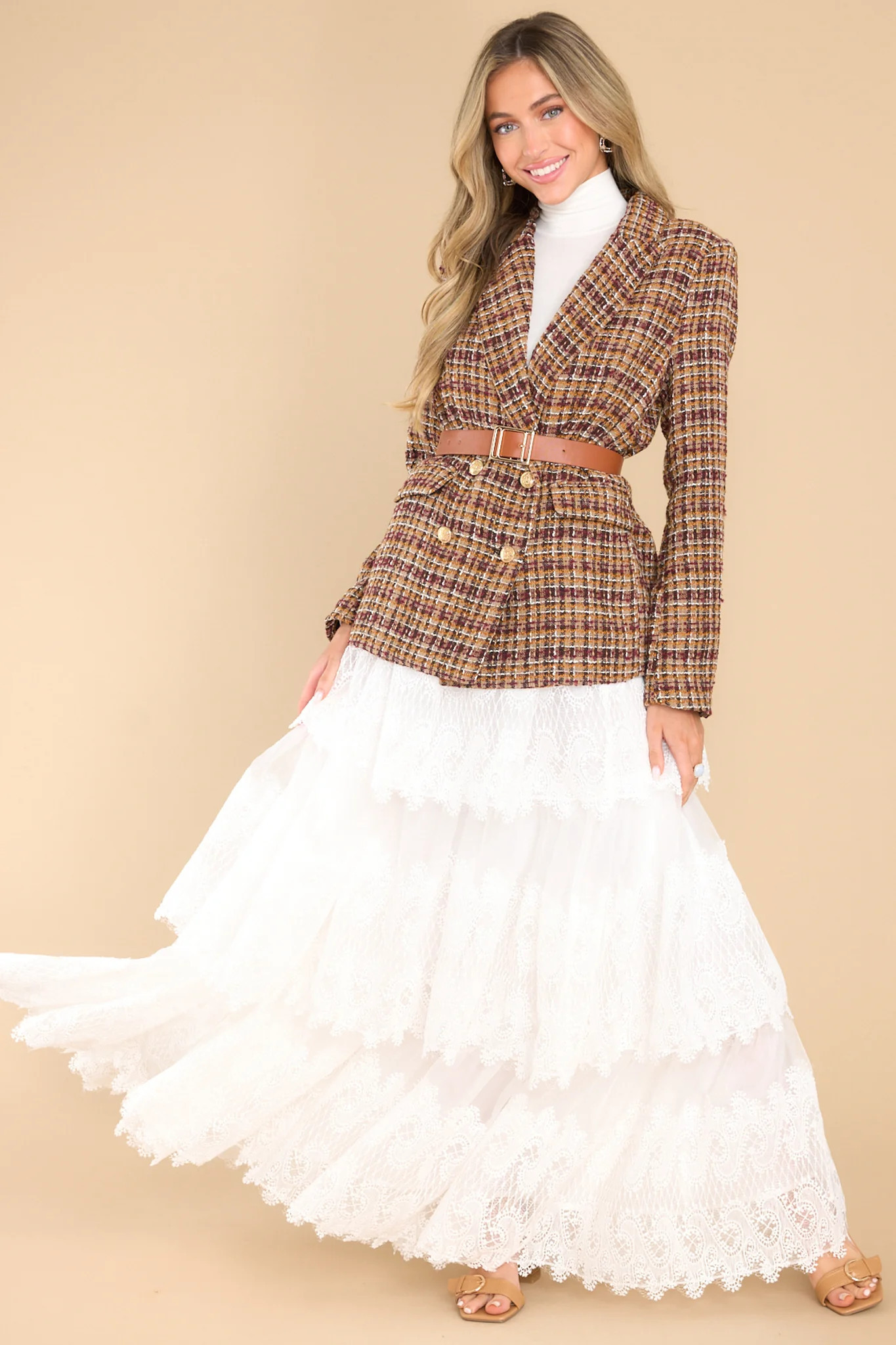 Never Felt Better Brown Multi Tweed Coat | Red Dress 