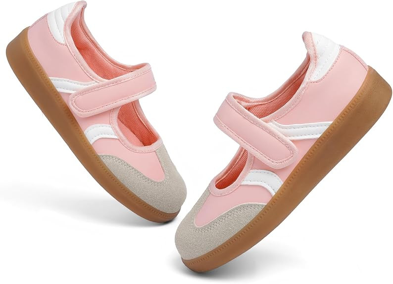 Girls&Boys Mary Jane Sneakers for Kids Toddlers Walking Ballet Flats | Hook and Loop,Round Toe Ma... | Amazon (US)