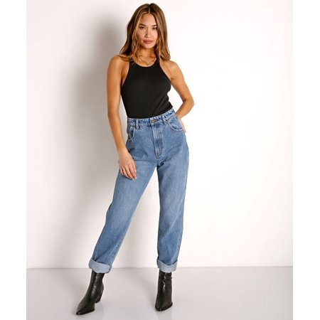 Levi s Women s Soft Cotton Sleeveless Ribbed High-Neck Tank Black XL $30 NWT | Walmart (US)