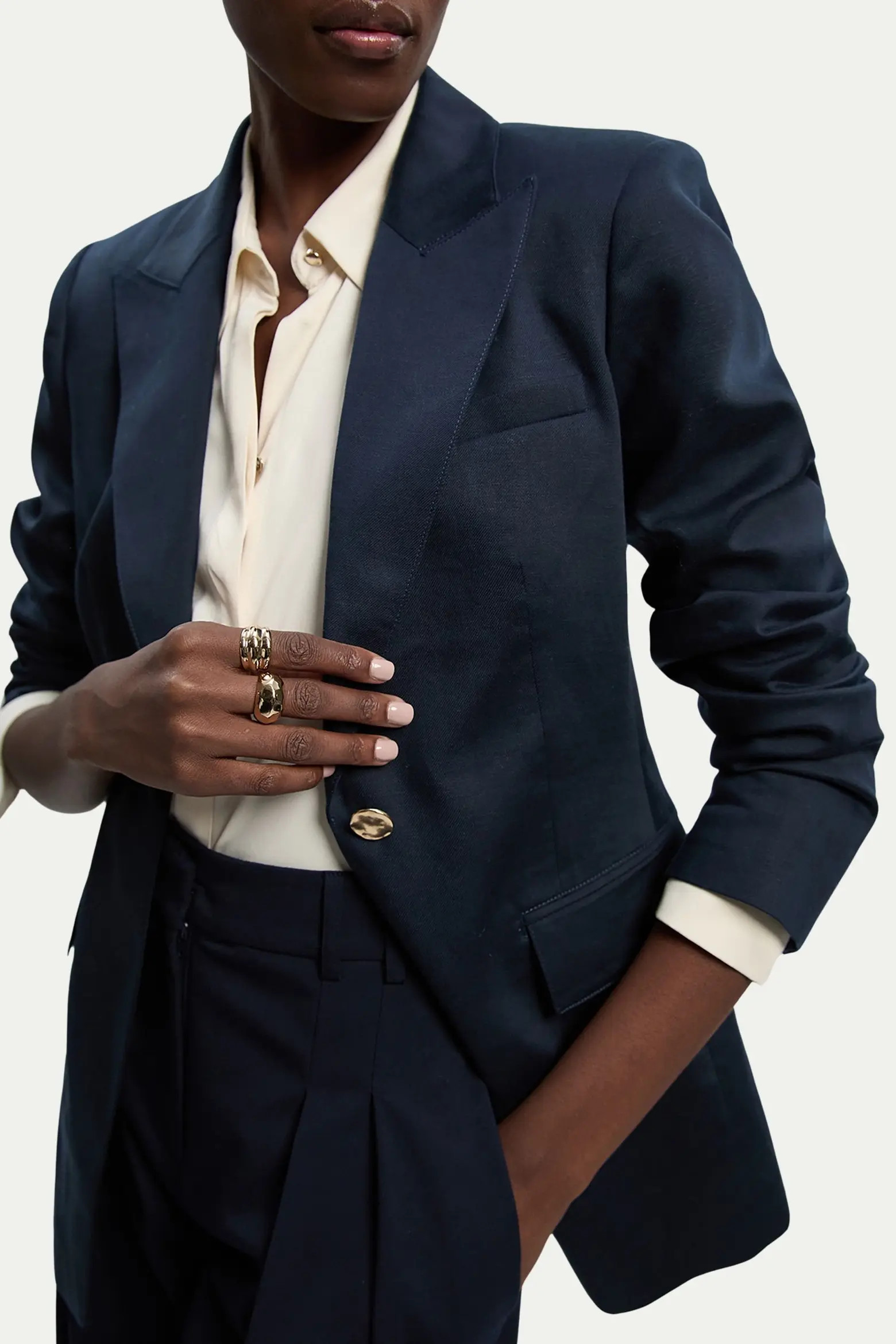 Tailored Linen Single Breasted Blazer (Women) | Nordstrom | Nordstrom