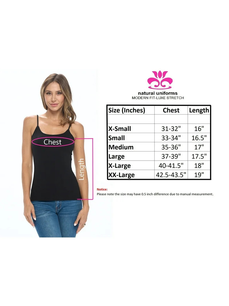 Natural Uniforms Womens Adjustable Strap camisole tank top | Walmart (US)