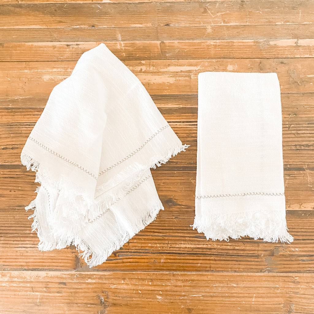Cotton Napkins w/ Fringe | Purple Rose Home
