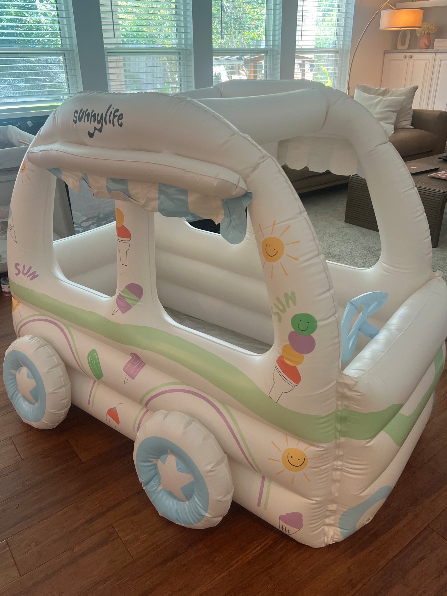 A fun ice cream themed  inflatable from Sunnylife! With a drain hole inside, fill with water as a splash pad or fill with ball pit balls! 🧸🍦 #LTKicecream #LTKparty #LTKtoddlers #LTKtoddler #LTKmom

#LTKKids #LTKParties #LTKBaby