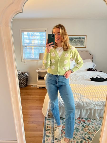 Got this fun daisy sweater at my local tjmaxx and I couldn’t find it anywhere online to link but found a similar one! A little out of my comfort zone but I thought it was so fun and cute for spring! 🌸🌸 

#LTKSeasonal #LTKstyletip