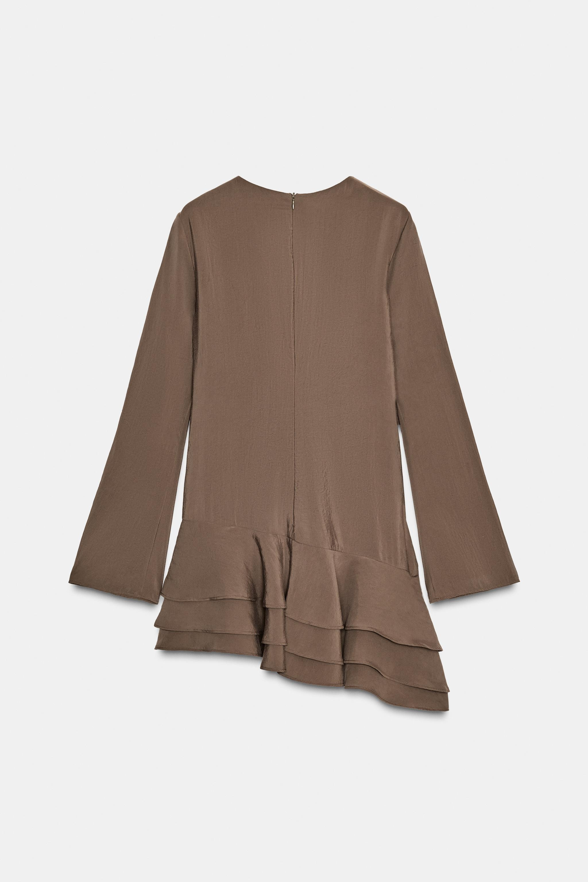 FLOWY RUFFLED MINI DRESS | Zara US