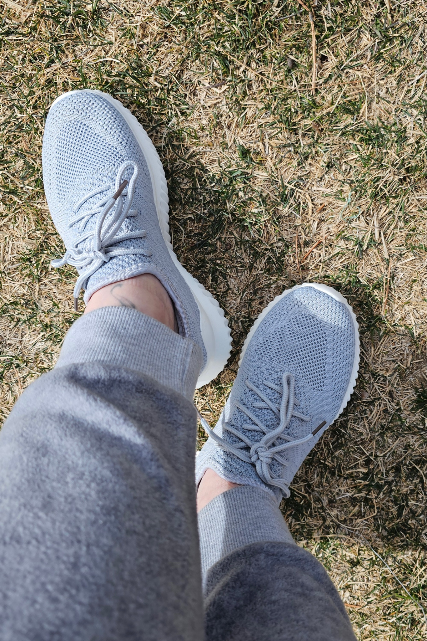 I picked up these grey tennis shoes because I just needed something comfortable and easy when taking the dogs out. They have turned into my favorite pair of everyday shoes for running errands, taking a walk, and so much more. Super lightweight, available in so many colors. 

 #LTKdayinmylife #LTKmomlife #LTKActive