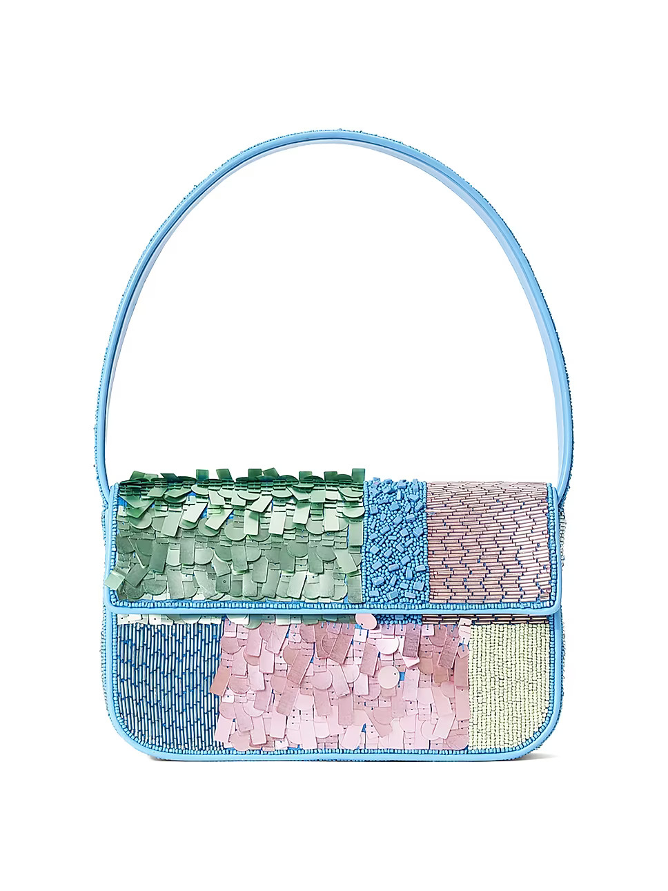 Staud Tommy Beaded Patchwork Shoulder Bag | Saks Fifth Avenue