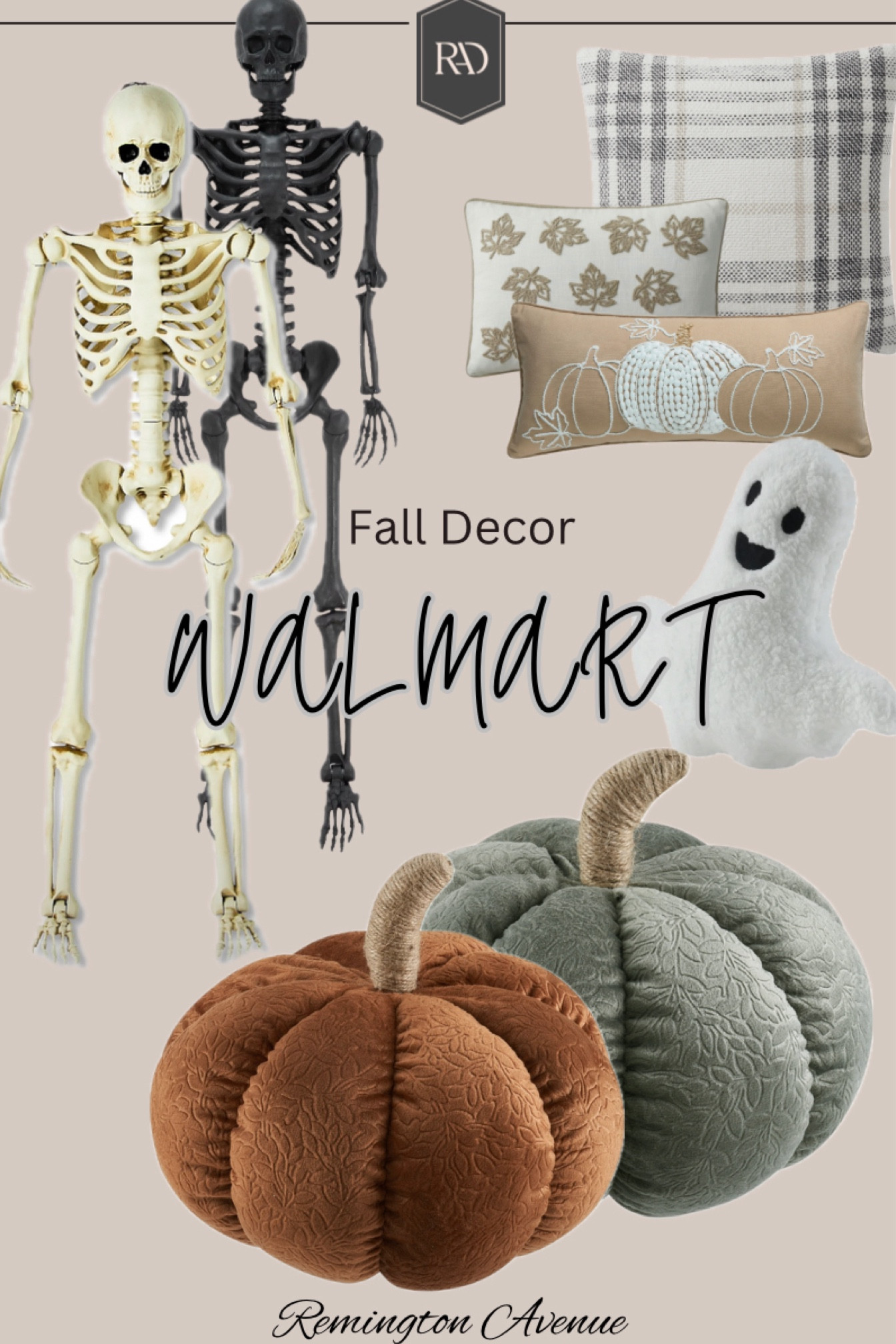 @Walmart Fall decor is so cute this year! They will sell out so order now.
Plush decorative pumpkins, fall pillows, black and white life size movable skeletons, set of 5 mini movable skeletons, ghost pillow
#walmartpartner #walmarthome

#LTKSeasonal #LTKFindsUnder50