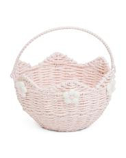 Paper Broken Egg Shaped Easter Basket With Daisy Details | TJ Maxx