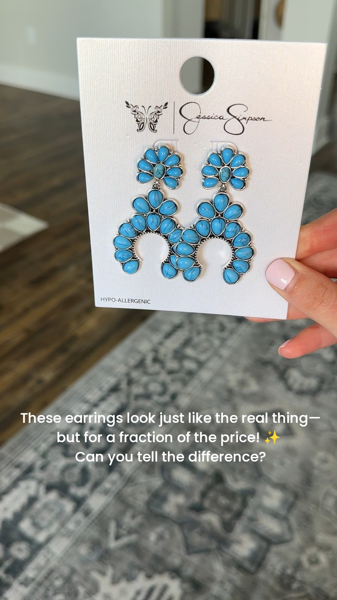 $8 earrings, saw what?!!!! 😳 These Faux Turquoise Stone Drop was are gorgeous! I could never fathom the idea of paying for real ones now that I’ve seen these! 

Jessica Simpson Earrings | Walmart Jewelry | affordable finds | affordable style | women’s style | jewelry | rodeo girls | gift ideas for mom | women over 30

#LTKOver40 #LTKStyleTip #LTKFindsUnder50