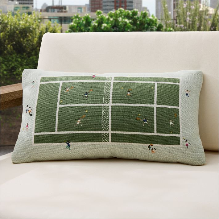 Outdoor Tennis Scene Pillow | West Elm (US)