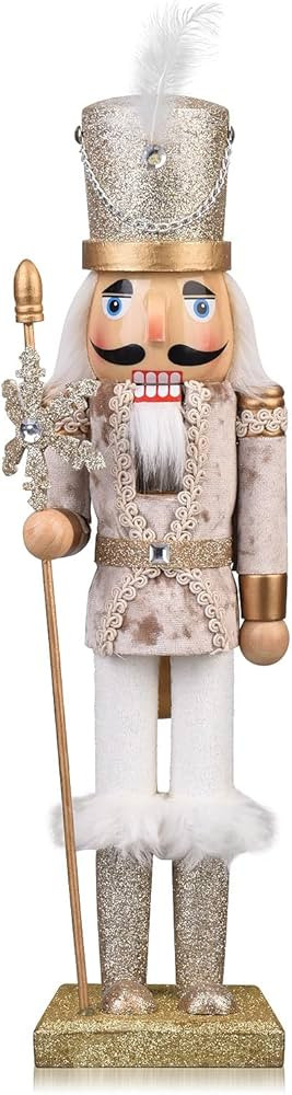 Wooden Christmas Soldier Nutcracker Decorations, 15 Inch Nutcracker Figure Christmas Decor for Sh... | Amazon (US)