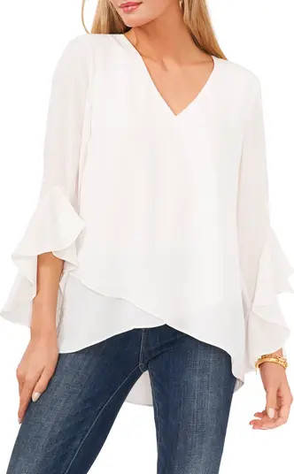 Vince Camuto Flutter Sleeve Tunic | Nordstrom | Nordstrom